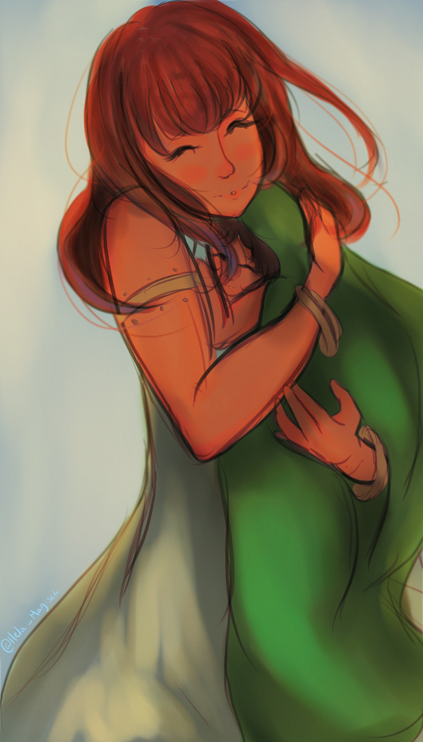 Detailed Waist-Up: Ancient Egypt & Baby Egypt (Hetalia)