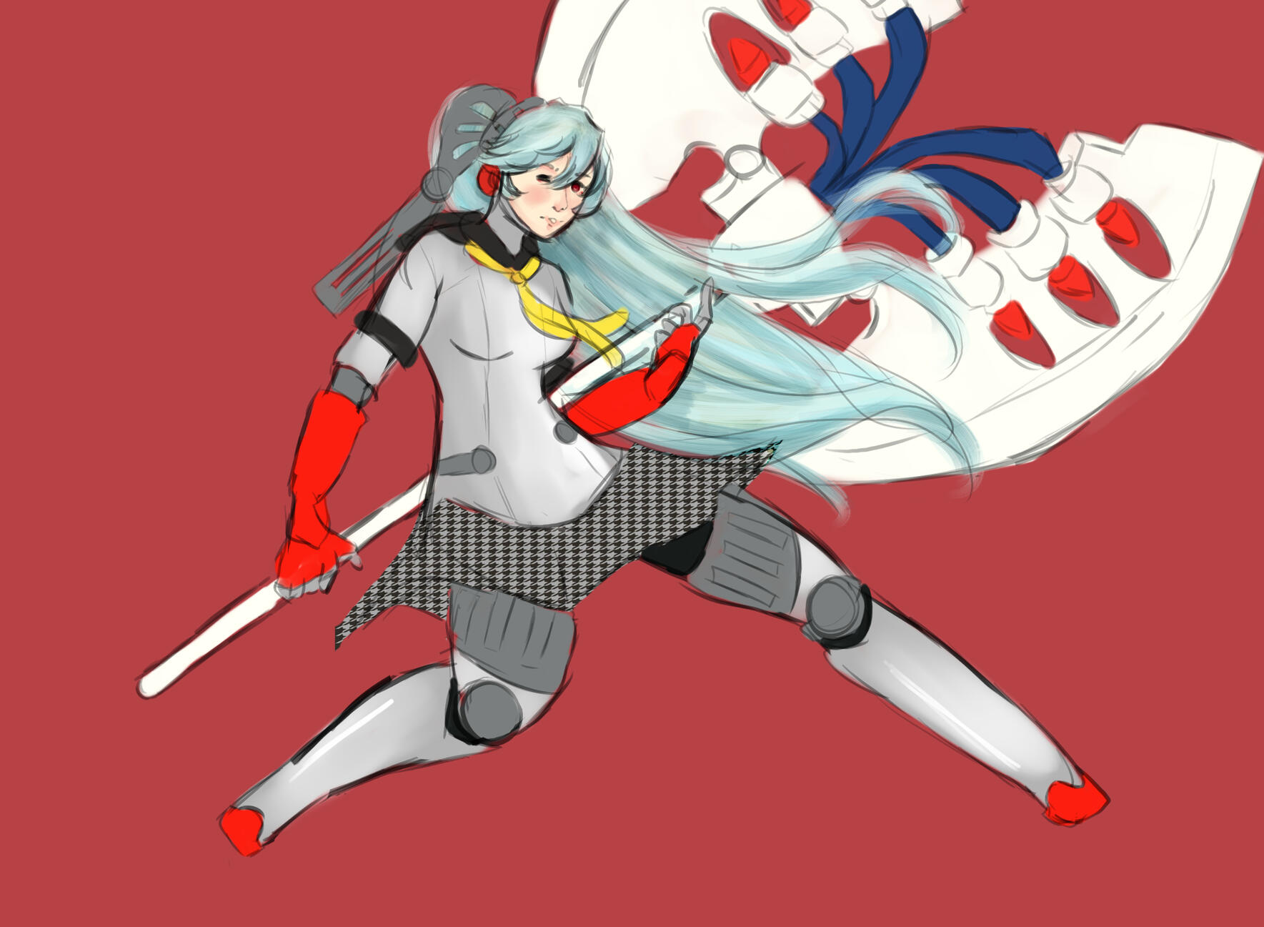 Flat Full Body: Labrys (Persona 4 Arena)